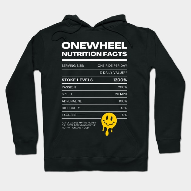 Onewheel Nutrition Facts Hoodie by Funky Prints Merch